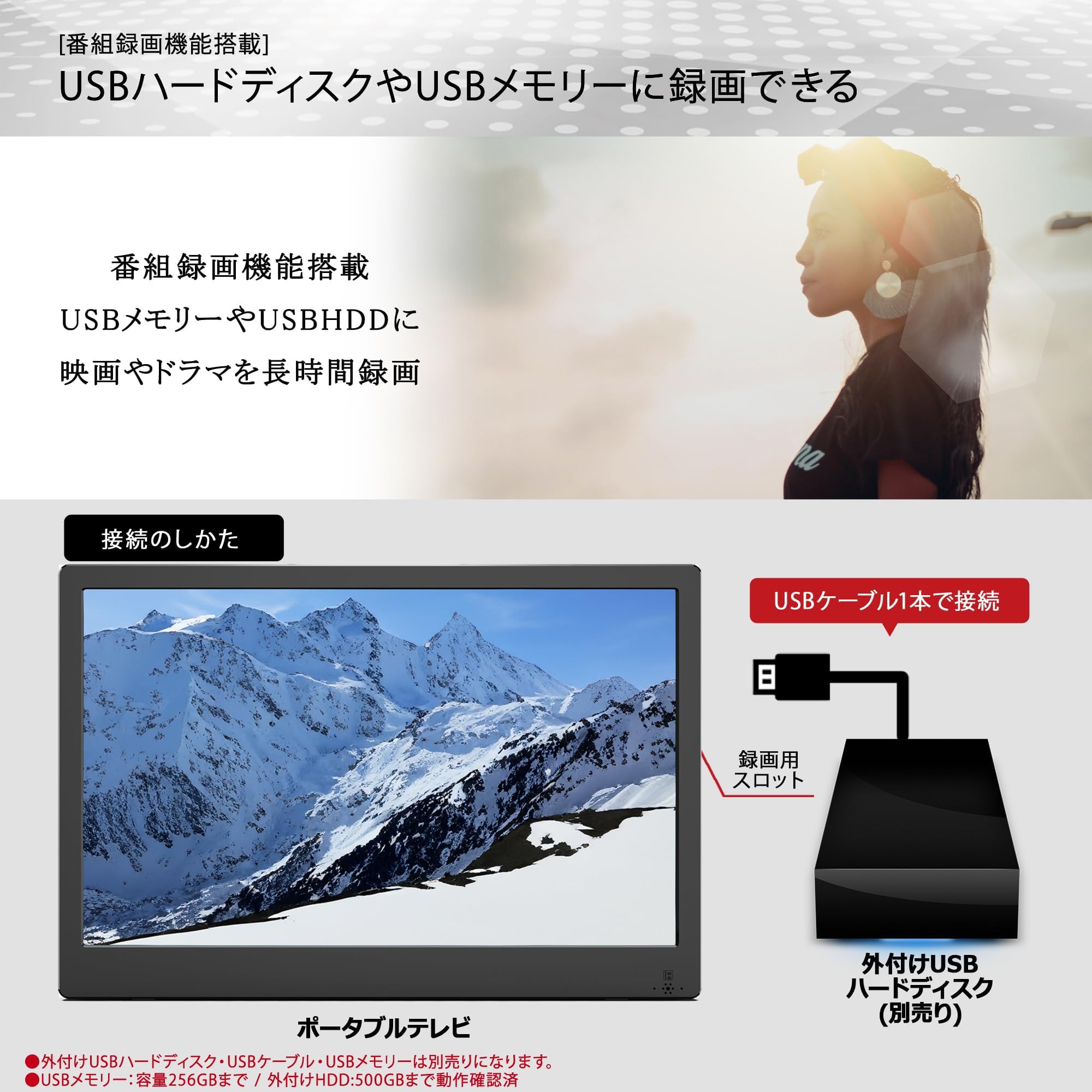 Amazon | [大阪Deco] 14V型 ポータブル 液晶テレビ 録画機能 フルセグ